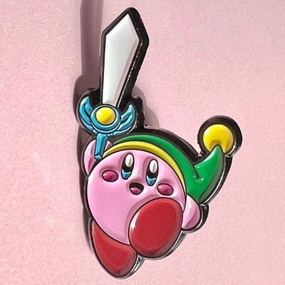 Legend of Zelda Link X Kirby Enamel Pin - Picture 1 of 1